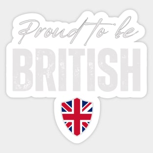 Proud british, United kingdom flag Sticker